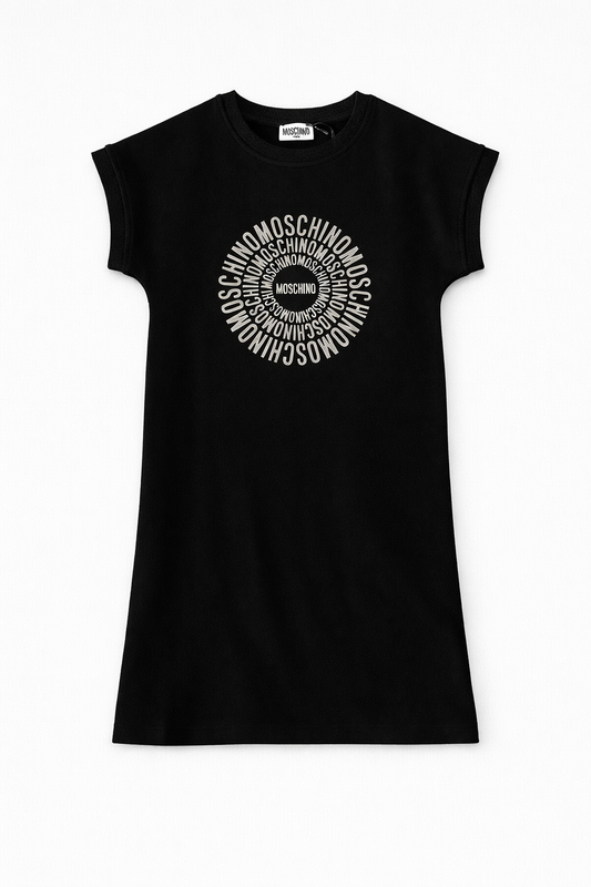 MOSCHINO GIRLS BLACK DRESS HBV0EA