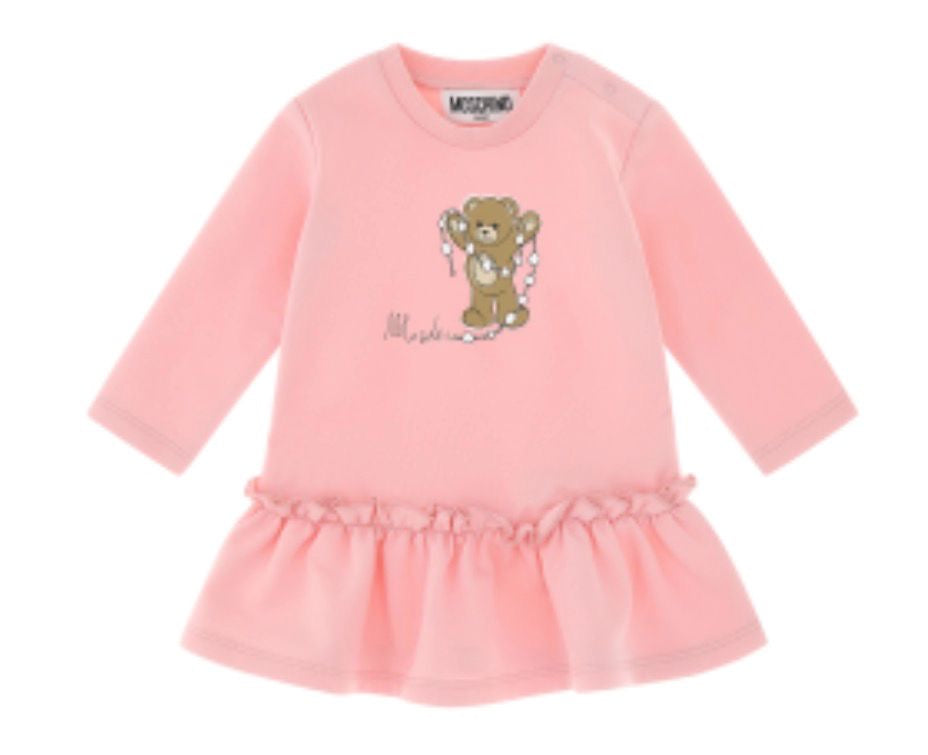 MOSCHINO BABY/TODDLER PINK DRESS MDV0DS