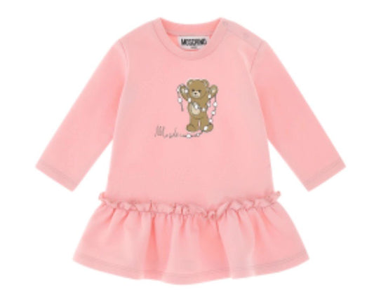 MOSCHINO BABY/TODDLER PINK DRESS MDV0DS