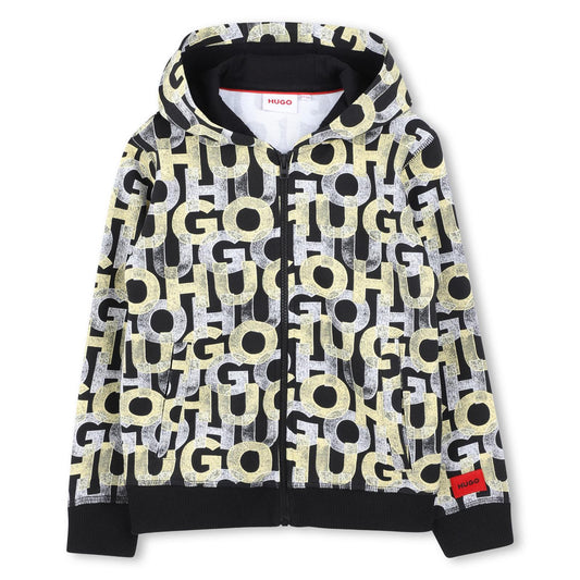 HUGO HOODED MONOGRAM SWEATSHIRT G00358