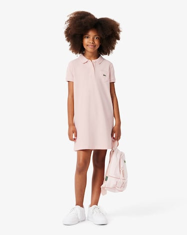 LACOSTE GIRLS/TEEN SALMON POLO DRESS 347066-NA5