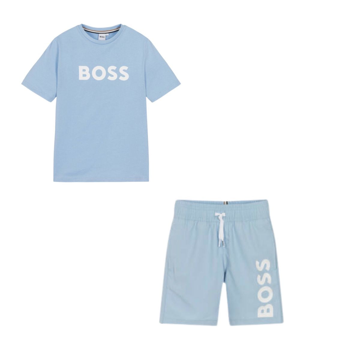 BOSS BLUE SWIM SHORTS SET