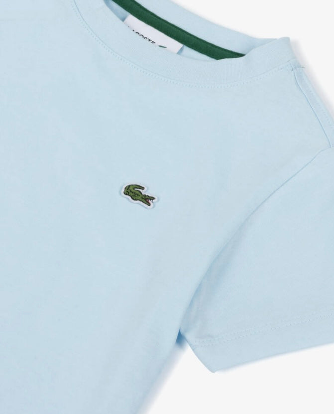 LACOSTE SKY BLUE T SHIRT/SHORTS SET TJ1122/MJ8447