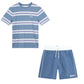 BOSS SLATE BLUE T SHIRT/SHORTS SET