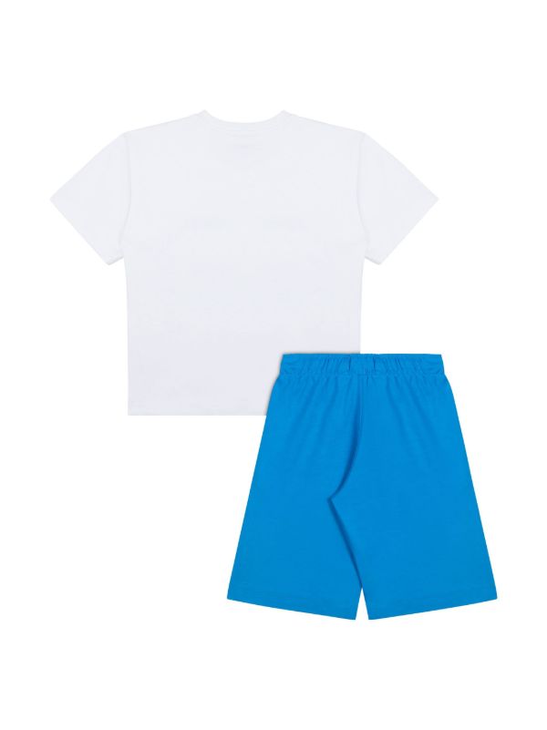 MOSCHINO WHITE & BLUE SHORTS SET HUG00Q