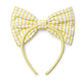 A DEE DAISY DREAMER DUCLIE CHECK HEADBAND 2913 - SWEET LEMON