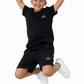 C.P COMPANY BOYS BLACK T SHIRT/SHORTS SET CMG005