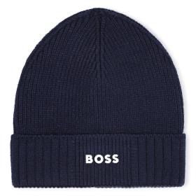 BOSS NAVY BEANIE HAT J52616
