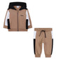 BOSS BABY/TODDLER BLACK/BEIGE TRACKSUIT J52447/J52429