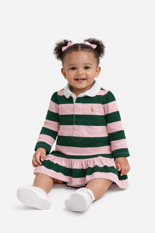 RALPH LAUREN STRIPED BABY/TODDLER DRESS