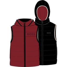 BOSS BOYS RED REVERSIBLE PUFFER JACKET J52395