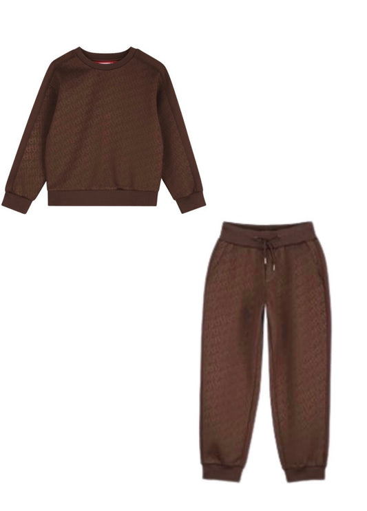 HUGO BOYS CHICORY COFFEE TRACKSUIT G01229/G01210