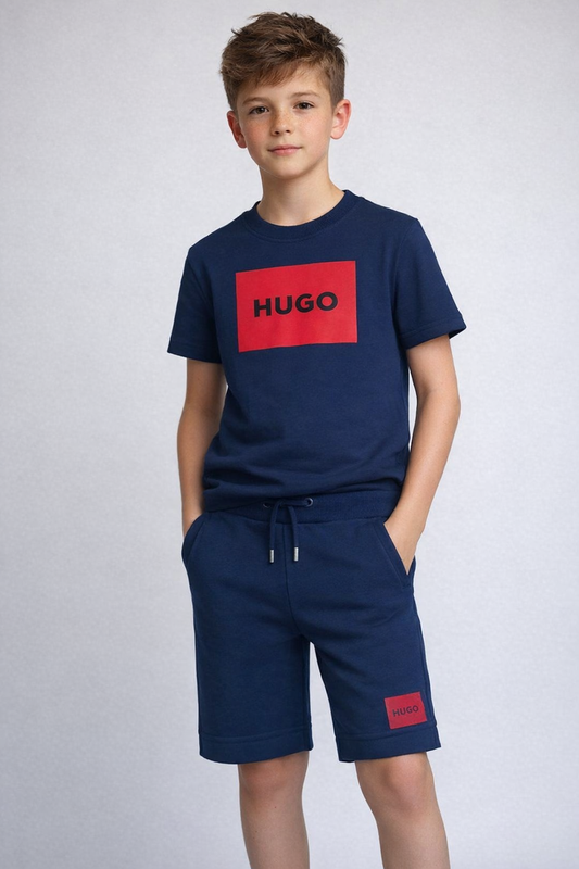 HUGO BOYS NAVY BERMUDAS G01183