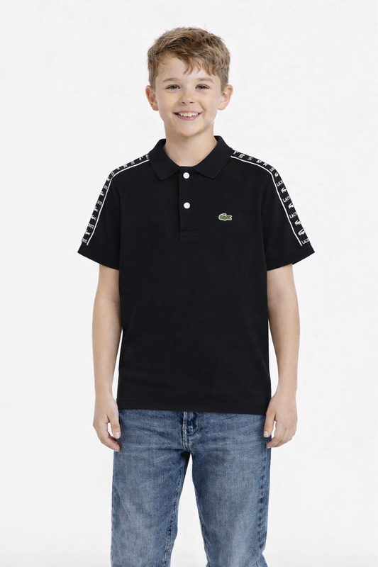 LACOSTE BOYS BLACK POLO 947128