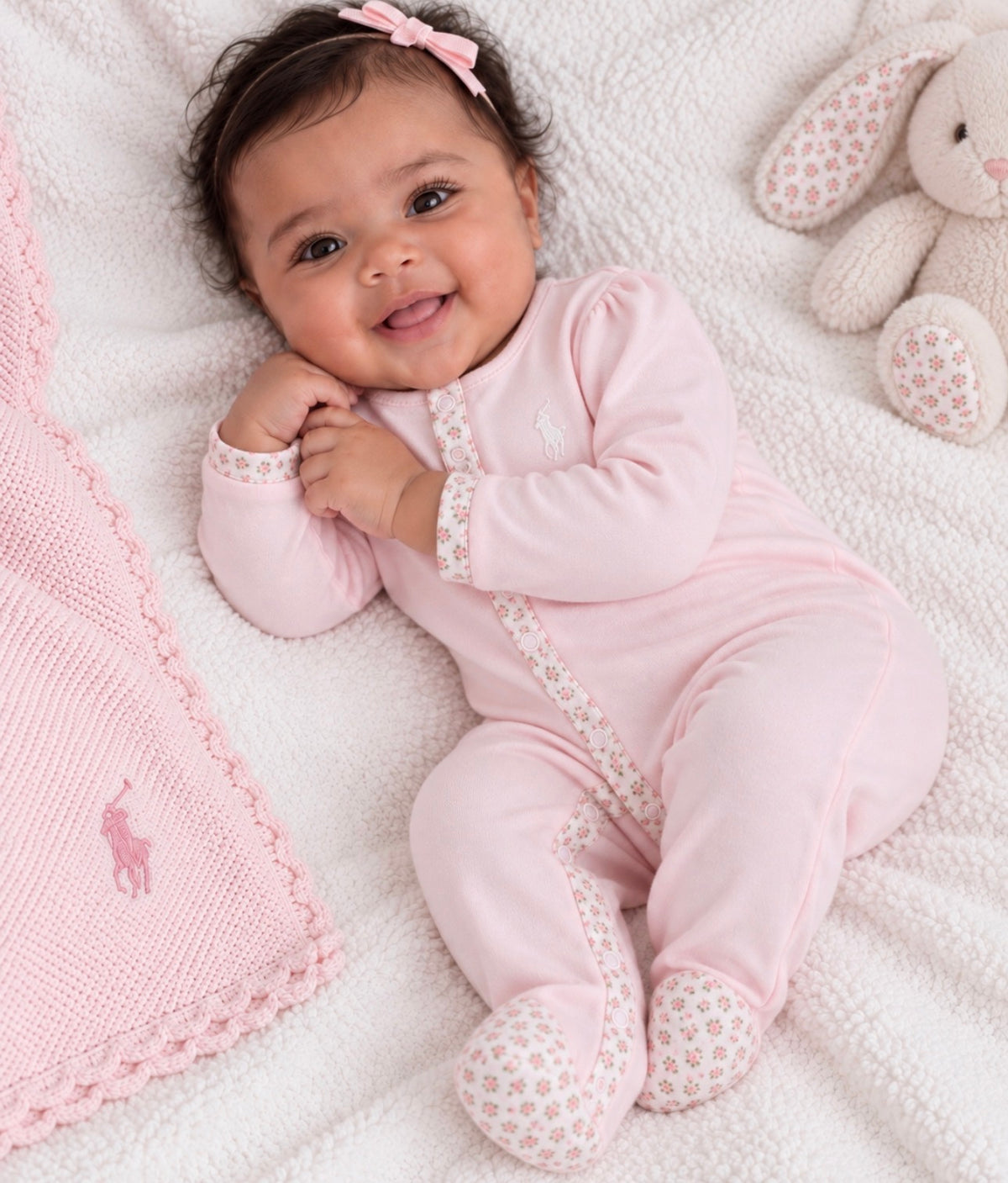 RALPH LAUREN BABY GIRL PINK BABY GROW 52471001