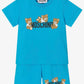 MOSCHINO KIDS T SHIRT & SHORTS SET BLUE MZG00M