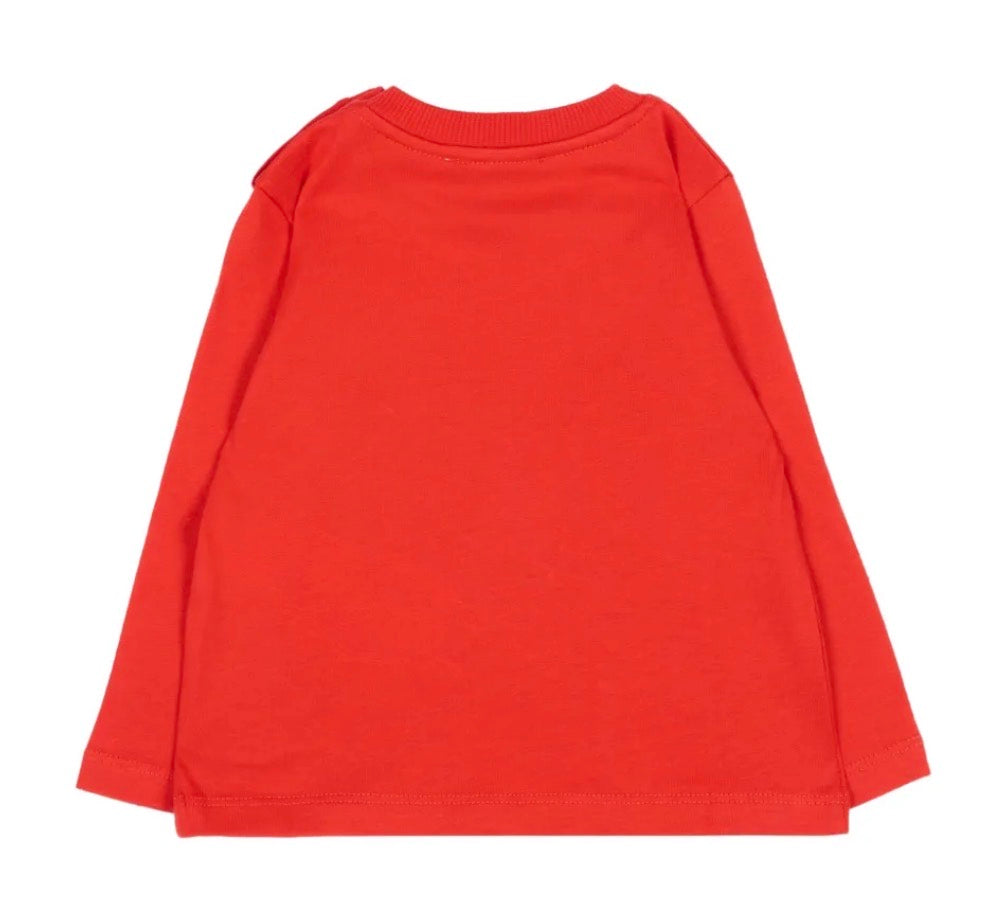 MOSCHINO BABY/TODDLER RED L/S T SHIRT MNO014