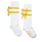 A DEE DAISY DREAMER DAWN TRIPLE BOW KNEE HIGH SOCK 2910 - BRIGHT WHITE