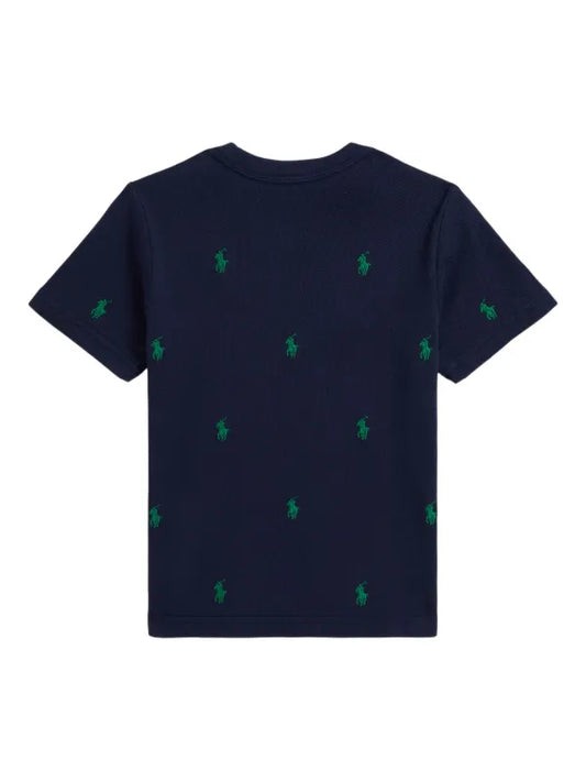 RALPH LAUREN BOY/TEEN REPEAT PONY NAVY T SHIRT