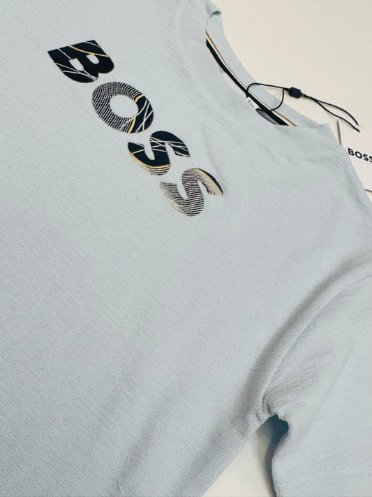 BOSS UNISEX MAXI T SHIRT PALE BLUE T SHIRT J52372