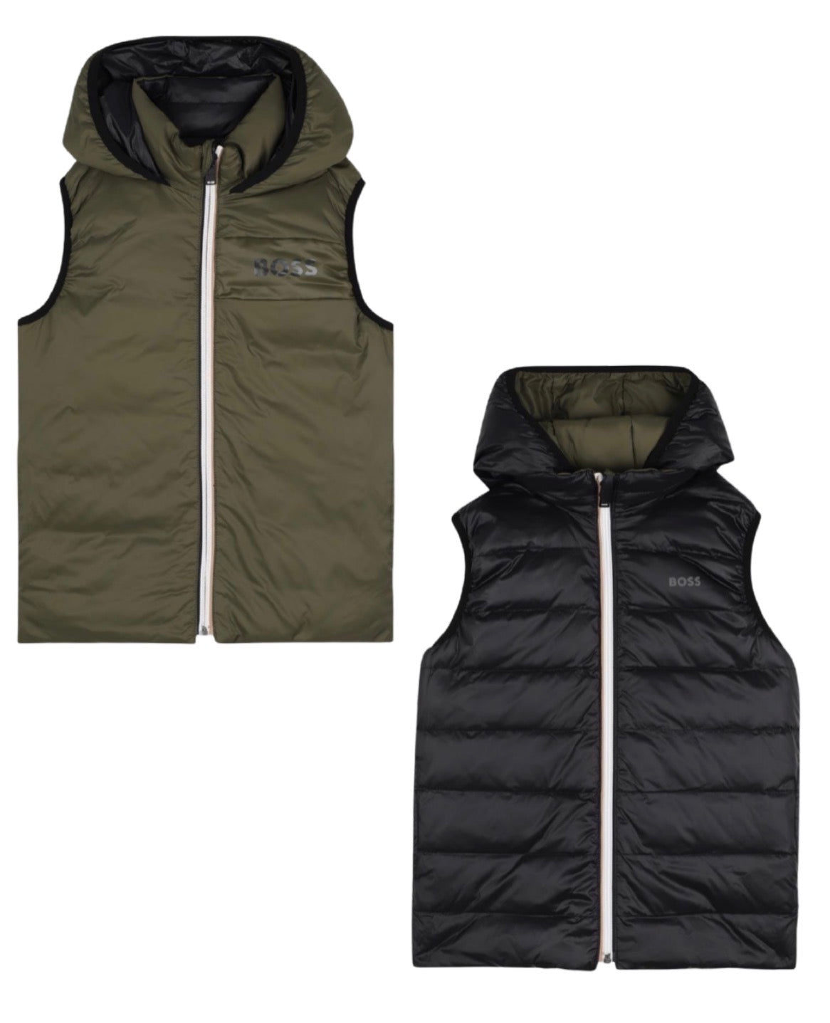 BOSS BOY OLIVE GREEN BODY WARMER/GILET J53436