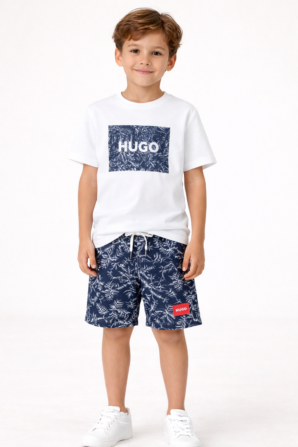 HUGO BOYS T SHIRT & SHORTS SET G01020/G00978