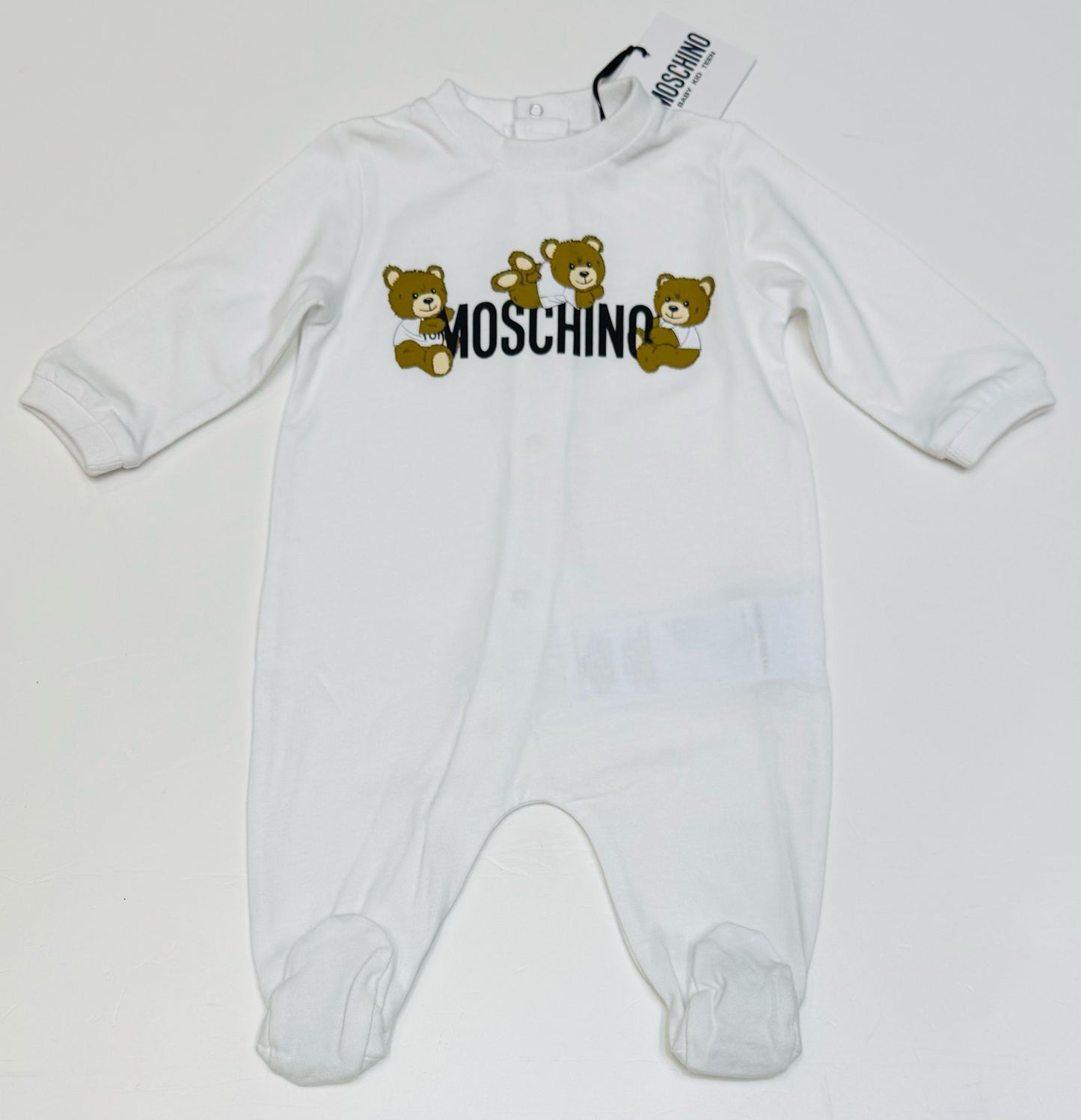 MOSCHINO WHITE BABYGROW MUT047