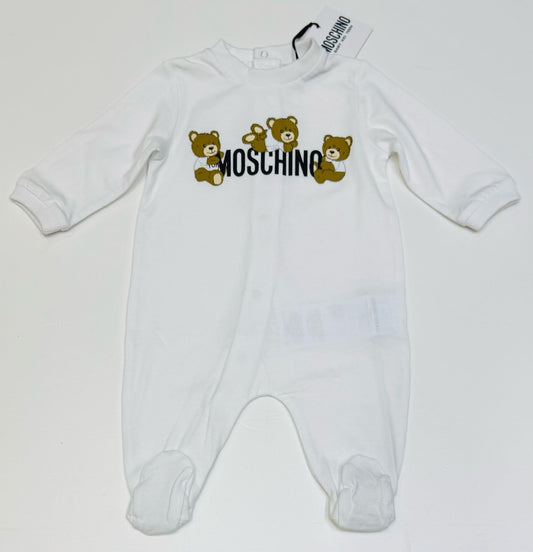 MOSCHINO WHITE BABYGROW MUT047