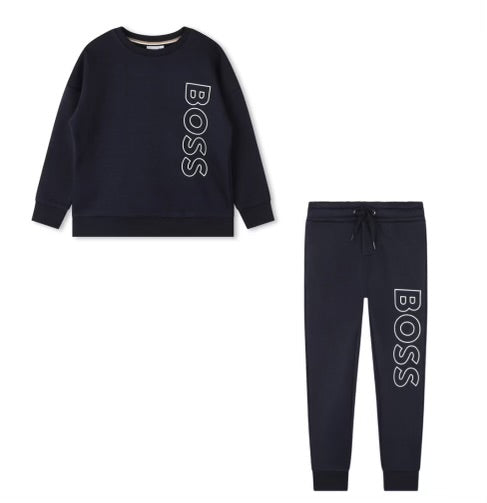 BOSS BOYS NAVY TRACKSUIT