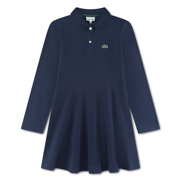 LACOSTE NAVY PIQUE POLO DRESS 347900