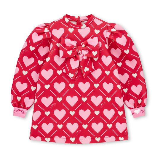 A DEE LIBBY RED HEART BOW DRESS W251705