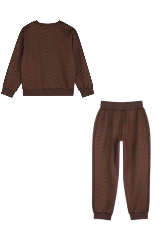 HUGO BOYS CHICORY COFFEE TRACKSUIT G01229/G01210
