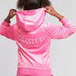 JUICY COUTURE BRIGHT PINK SOFT VELOUR TRACKSUIT