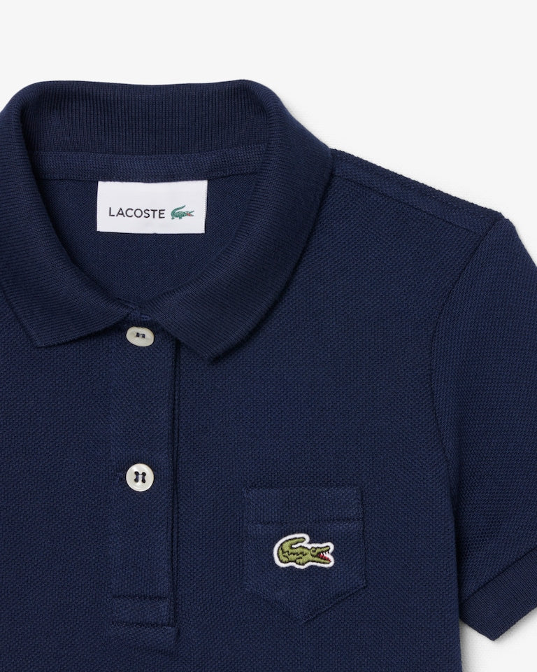 LACOSTE PIQUE POLO DRESS IN MARINE NAVY 347066
