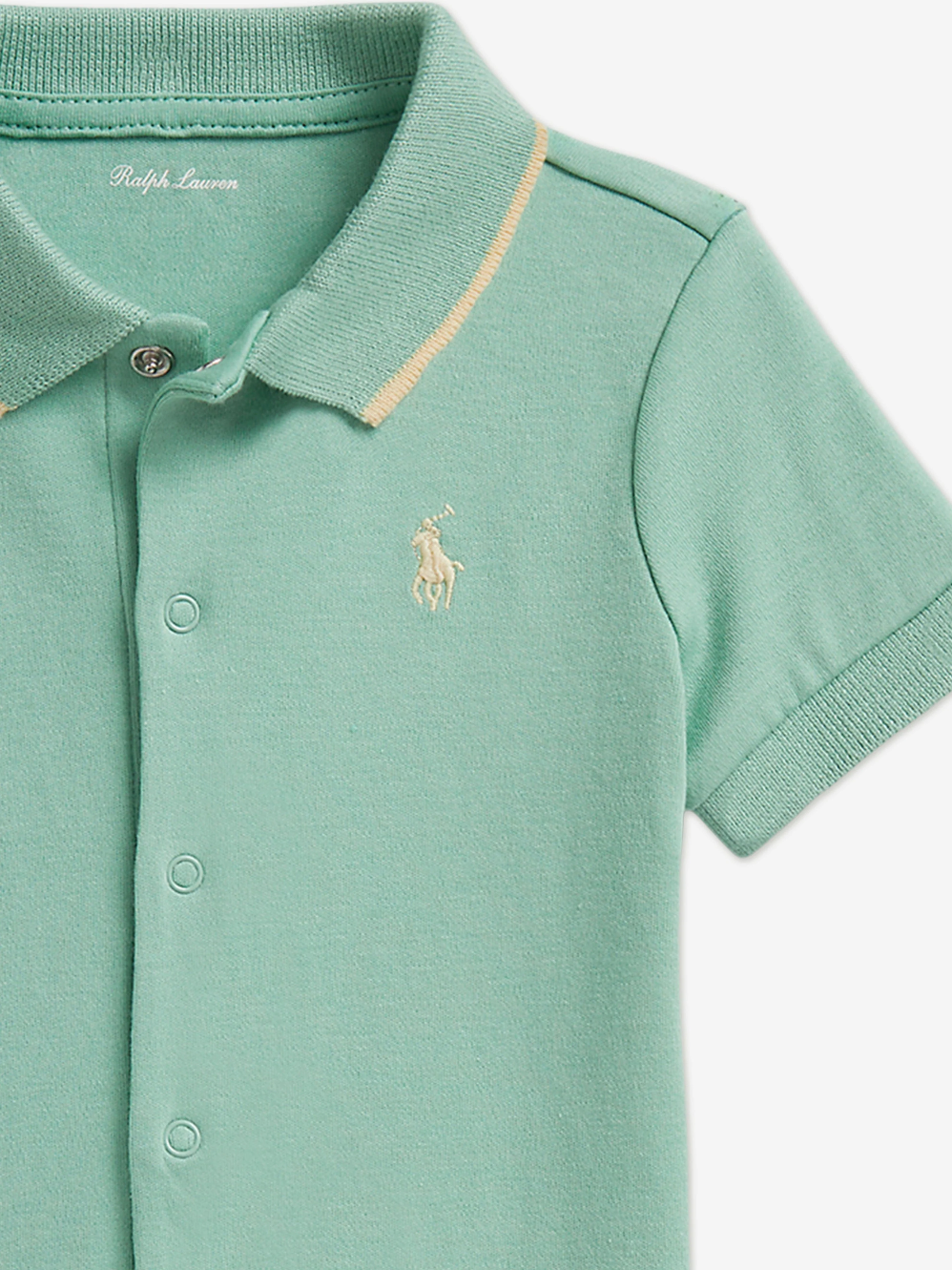RALPH LAUREN BABY BOY MINT GREEN SHORTALL 90772500