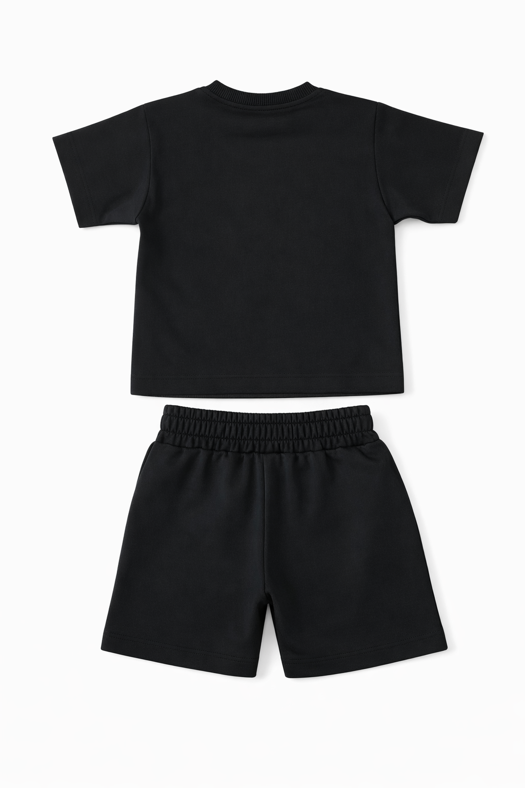 MOSCHINO BOYS  BLACK T SHIRT/SHORTS SET HMG00R