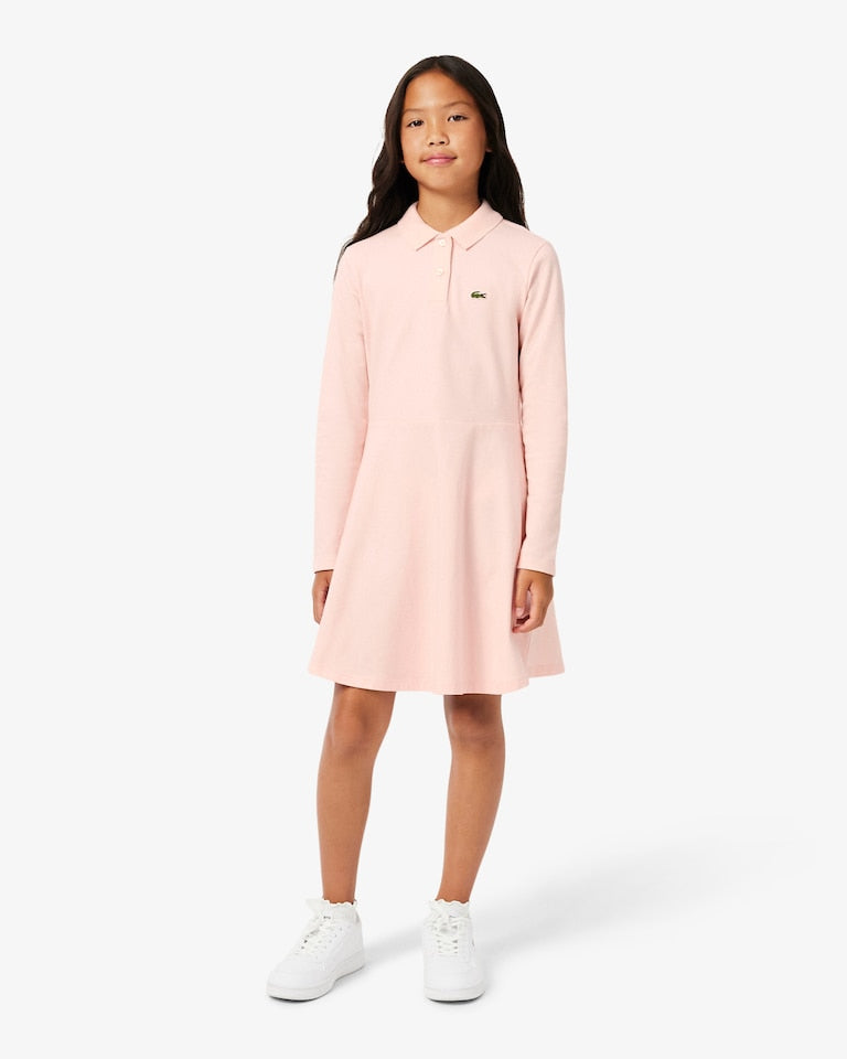 LACOSTE PINK PIQUE POLO DRESS 347900