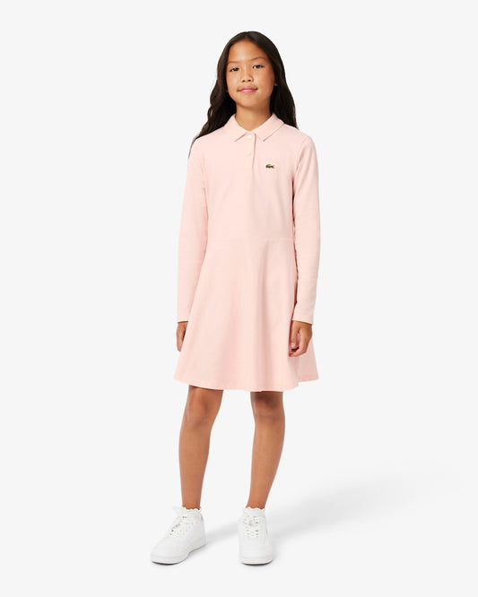 LACOSTE PINK PIQUE POLO DRESS 347900