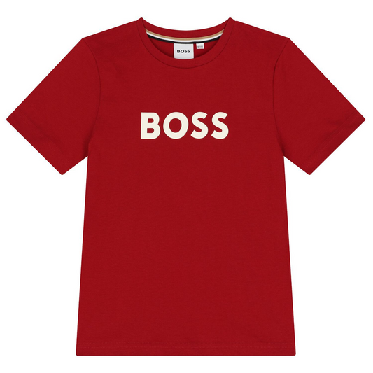 BOSS BOYS RED T SHIRT J52711