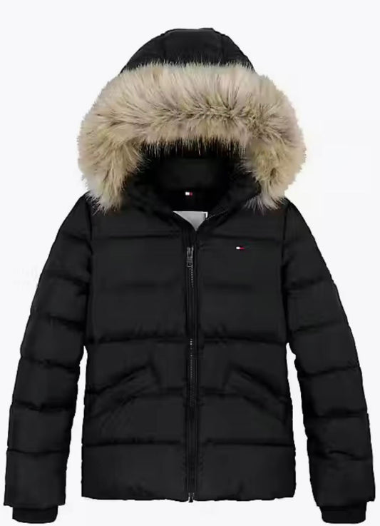 TOMMY HILFIGER BLACK PUFFER