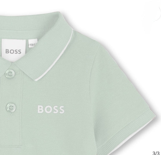 BOSS BABY/TODDLER SPROUT GREEN POLO SHIRT J52713