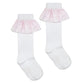 A DEE HEAVENLY HYDRANGEA COLETTE SEERSUCKER FRILL KNEE HIGH SOCK 1902 - BRIGHT WHITE