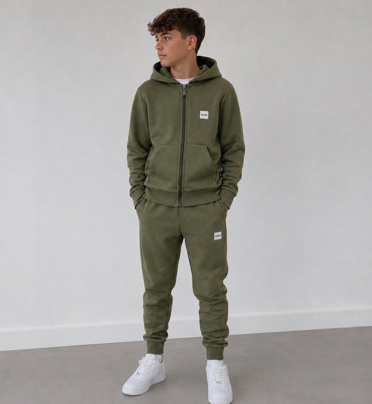 BOSS BOY OLIVE TRACKSUIT J53442