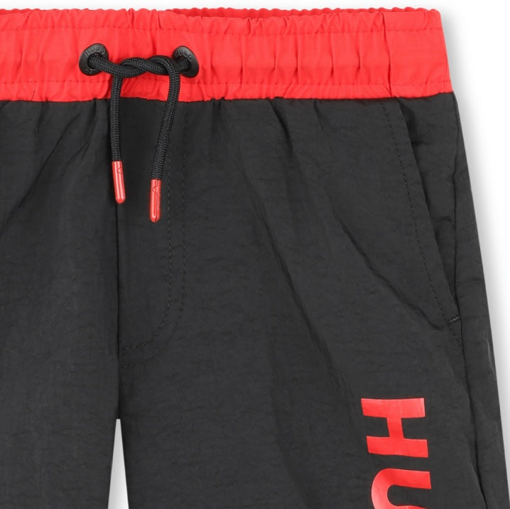 Hugo Boys Black Swim Shorts