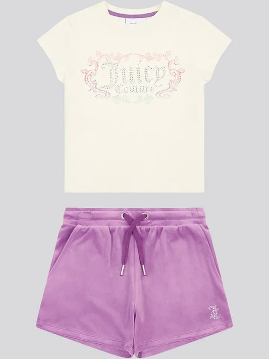 JUICY COUTURE T SHIRT/SHORTS SET JBX6511