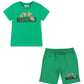 MOSCHINO GREEN SHORTS SET