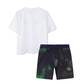 HUGO WHITE T SHIRT/SWIM SHORTS SET G00339/G00330.