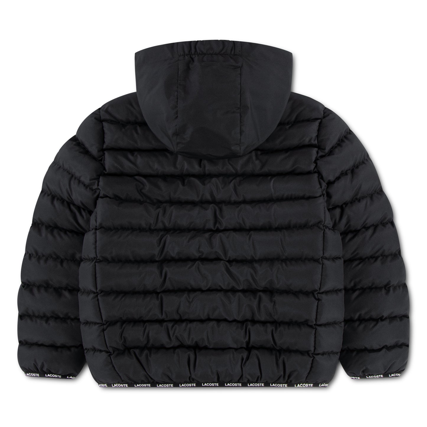 LACOSTE BOYS BLACK MID WEIGHT PUFFER JACKET 847907