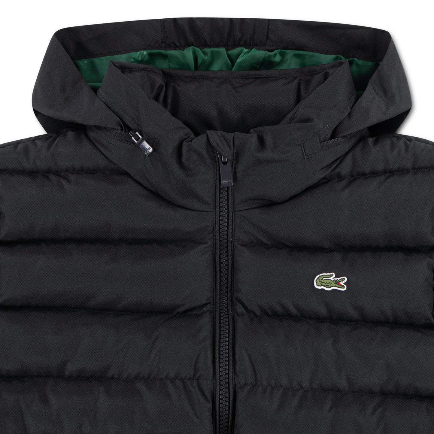 LACOSTE BOYS BLACK MID WEIGHT PUFFER JACKET 847907