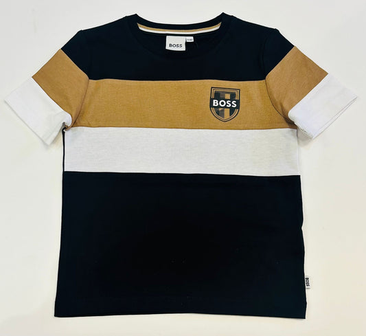 BOSS BLACK STRIPE TEE AND SWIM/CASUAL SHORT SET